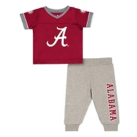 Infant  Newborn Colosseum Alabama Tide Nothing But the Hits Two-Piece Football Set