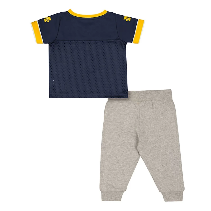 Infant Newborn Colosseum Michigan Wolverines Nothing But the Hits Two-Piece Football Set