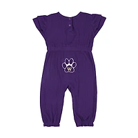 Infant Colosseum Washington Huskies Beautopia Waffle Knit Romper