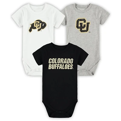 Infant Wes  Willy Colorado Buffaloes Three-Pack Bodysuit Set
