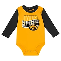 Iowa Hawkeyes Double Up Long Sleeve Bodysuit  Pant Set