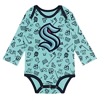 Light Seattle Kraken Dynamic Defender Long Sleeve Bodysuit