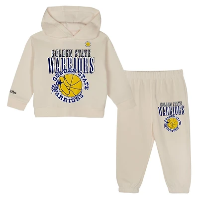 Mitchell  Ness Golden State Warriors Hang Time Oversized Pullover Hoodie  Pants Set