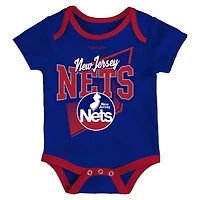 Mitchell  Ness Red New Jersey Nets Hardwood Classics Bodysuits Cuffed Knit Hat Set