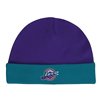 Mitchell  Ness /Teal Utah Jazz Hardwood Classics Bodysuits  Cuffed Knit Hat Set