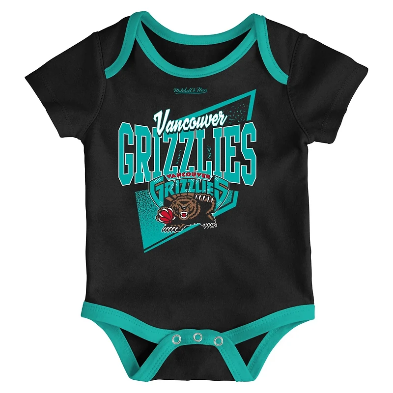 Mitchell  Ness Turquoise Vancouver Grizzlies Hardwood Classics Bodysuits Cuffed Knit Hat Set