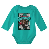 Mitchell  Ness Turquoise Vancouver Grizzlies Hardwood Classics Bodysuits Cuffed Knit Hat Set