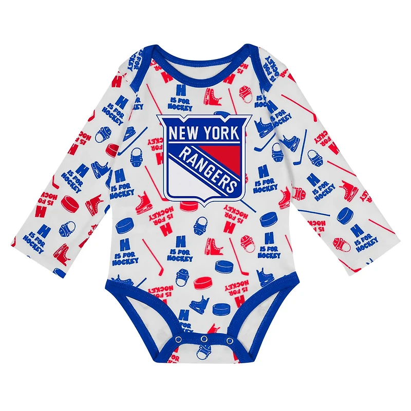 New York Rangers Quick Learner Long Sleeve Bodysuit