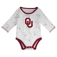 Newborn  / Oklahoma Sooners Dream Team Raglan Long Sleeve Bodysuit Hat Pants Set