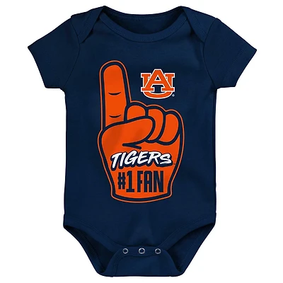 Newborn Auburn Tigers 1 Fan Foam Finger Bodysuit
