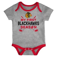 Newborn  Chicago Blackhawks Legend Three-Piece Bodysuit Set