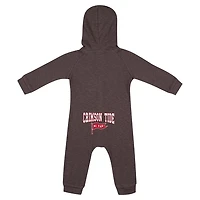 Newborn  Colosseum Alabama Crimson Tide Zando-Zan Waffle Full-Snap Hooded Romper