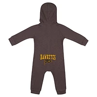 Newborn  Colosseum Iowa Hawkeyes Zando-Zan Waffle Full-Snap Hooded Romper