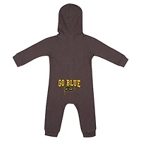 Newborn  Colosseum Michigan Wolverines Zando-Zan Waffle Full-Snap Hooded Romper