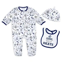 Newborn  Infant WEAR by Erin Andrews Tampa Bay Lightning Sleep and Play Sleeper Set with Bib