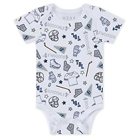 Newborn  Infant WEAR by Erin Andrews Tampa Bay Lightning Turn Me Around Bodysuits Pants 3-Piece Set