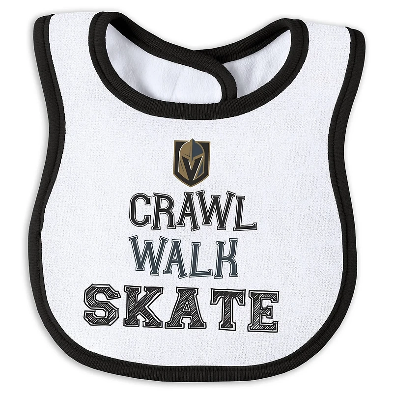 Newborn  Infant WEAR by Erin Andrews Vegas Golden Knights Sleep and Play Sleeper Set with Bib