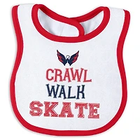 Newborn  Infant WEAR by Erin Andrews Washington Capitals Sleep and Play Sleeper Set with Bib