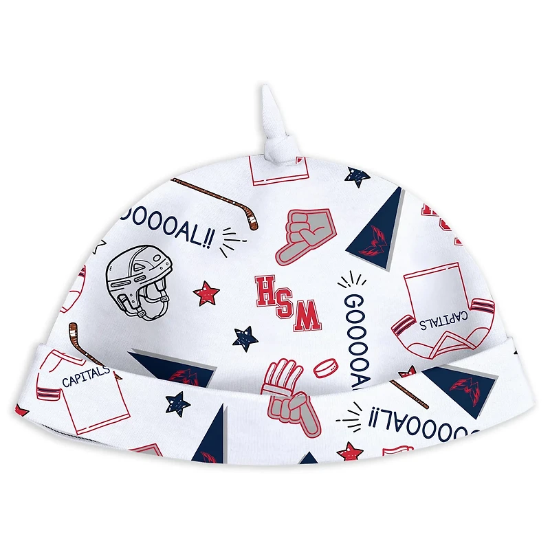 Newborn  Infant WEAR by Erin Andrews Washington Capitals Sleep and Play Sleeper Set with Bib