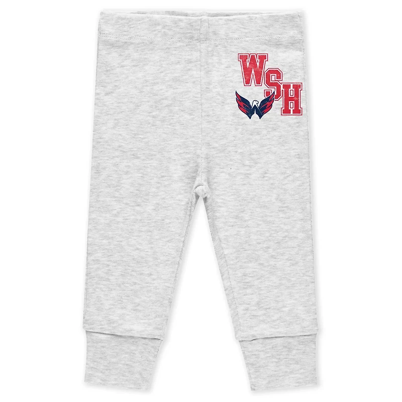 Newborn  Infant WEAR by Erin Andrews Washington Capitals Turn Me Around Bodysuits  Pants 3-Piece Set