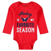 Newborn  Infant WEAR by Erin Andrews Washington Capitals Turn Me Around Bodysuits  Pants 3-Piece Set