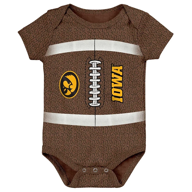 Newborn Iowa Hawkeyes Catch Me Football Bodysuit