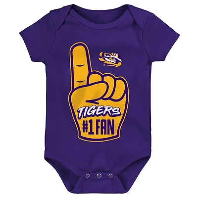 Newborn LSU Tigers 1 Fan Foam Finger Bodysuit