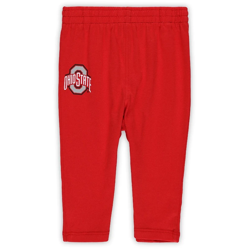 Newborn  Ohio State Buckeyes Double Up Long Sleeve Bodysuit  Pant Set