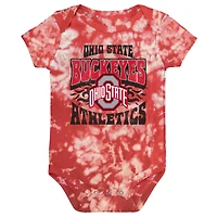Newborn  Ohio State Buckeyes Lil Rocker Tie-Dye Bodysuit