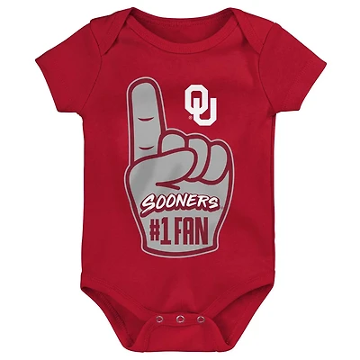 Newborn  Oklahoma Sooners 1 Fan Foam Finger Bodysuit