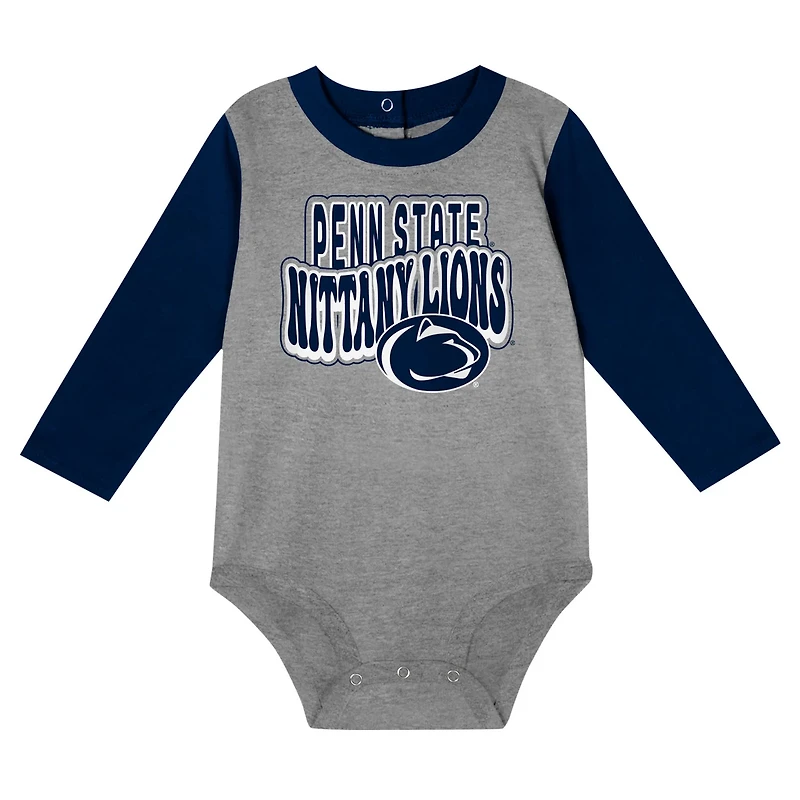 Newborn  Penn State Nittany Lions Double Up Long Sleeve Bodysuit Pant Set