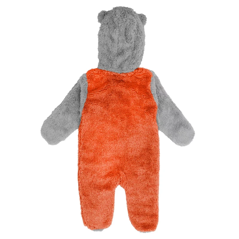 Newborn  Philadelphia Flyers Game Nap Teddy Fleece Bunting Full-Zip Sleeper