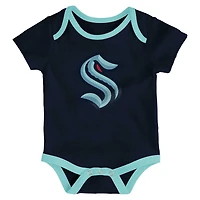 Newborn  Seattle Kraken Legend Three-Piece Bodysuit Set