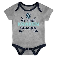 Newborn  Seattle Kraken Legend Three-Piece Bodysuit Set