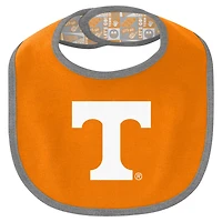 Newborn  Tennessee Volunteers Dynamic Duo Bodysuit Bib Cuffed Knit Hat Set