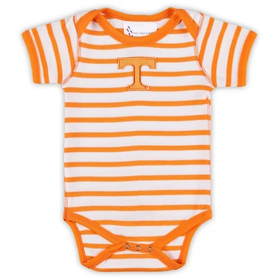 Newborn  Two Feet Ahead Tennessee Volunteers Stripe Shoulder Bodysuit
