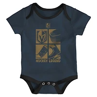 Newborn  Vegas Golden Knights Legend Three-Piece Bodysuit Set