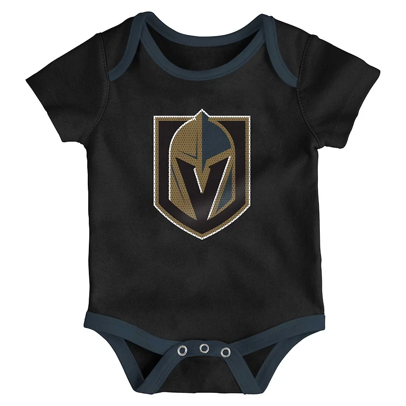 Newborn Vegas Golden Knights Legend Three-Piece Bodysuit Set