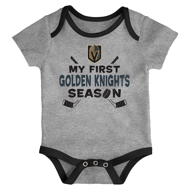 Newborn Vegas Golden Knights Legend Three-Piece Bodysuit Set