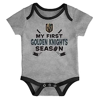 Newborn  Vegas Golden Knights Legend Three-Piece Bodysuit Set