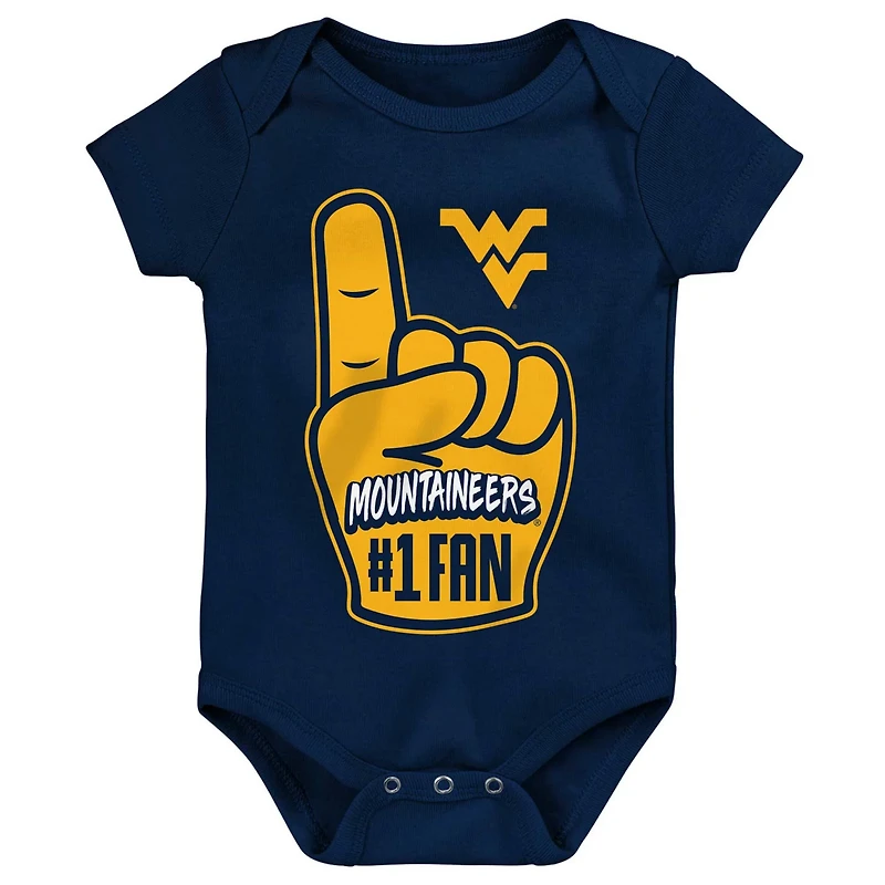 Newborn West Virginia Mountaineers 1 Fan Foam Finger Bodysuit