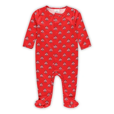 Newborn ZooZatz Ohio State Buckeyes Magnetic Closure Sleeper