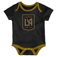 Newborn Heather Gray Gold LAFC Loyal Buddies 3-Pack Bodysuit Set