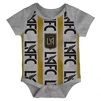 Newborn Heather Gray Gold LAFC Loyal Buddies 3-Pack Bodysuit Set