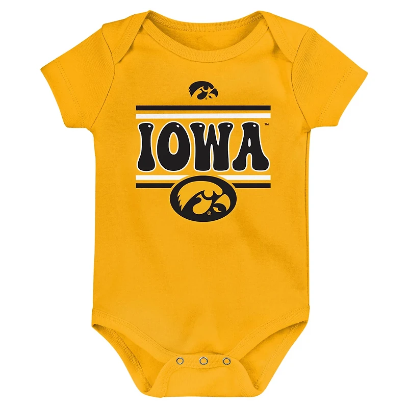 Newborn Iowa Hawkeyes Sunday Comics 3-Pack Bodysuit Set