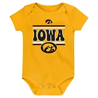 Newborn Iowa Hawkeyes Sunday Comics 3-Pack Bodysuit Set