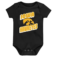 Newborn Iowa Hawkeyes Sunday Comics 3-Pack Bodysuit Set