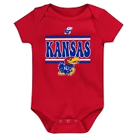 Newborn Kansas Jayhawks Sunday Comics 3-Pack Bodysuit Set