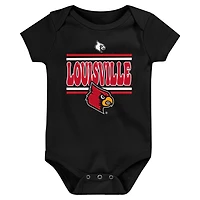 Newborn Louisville Cardinals Sunday Comics 3-Pack Bodysuit Set
