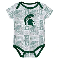 Newborn Michigan State Spartans Sunday Comics 3-Pack Bodysuit Set